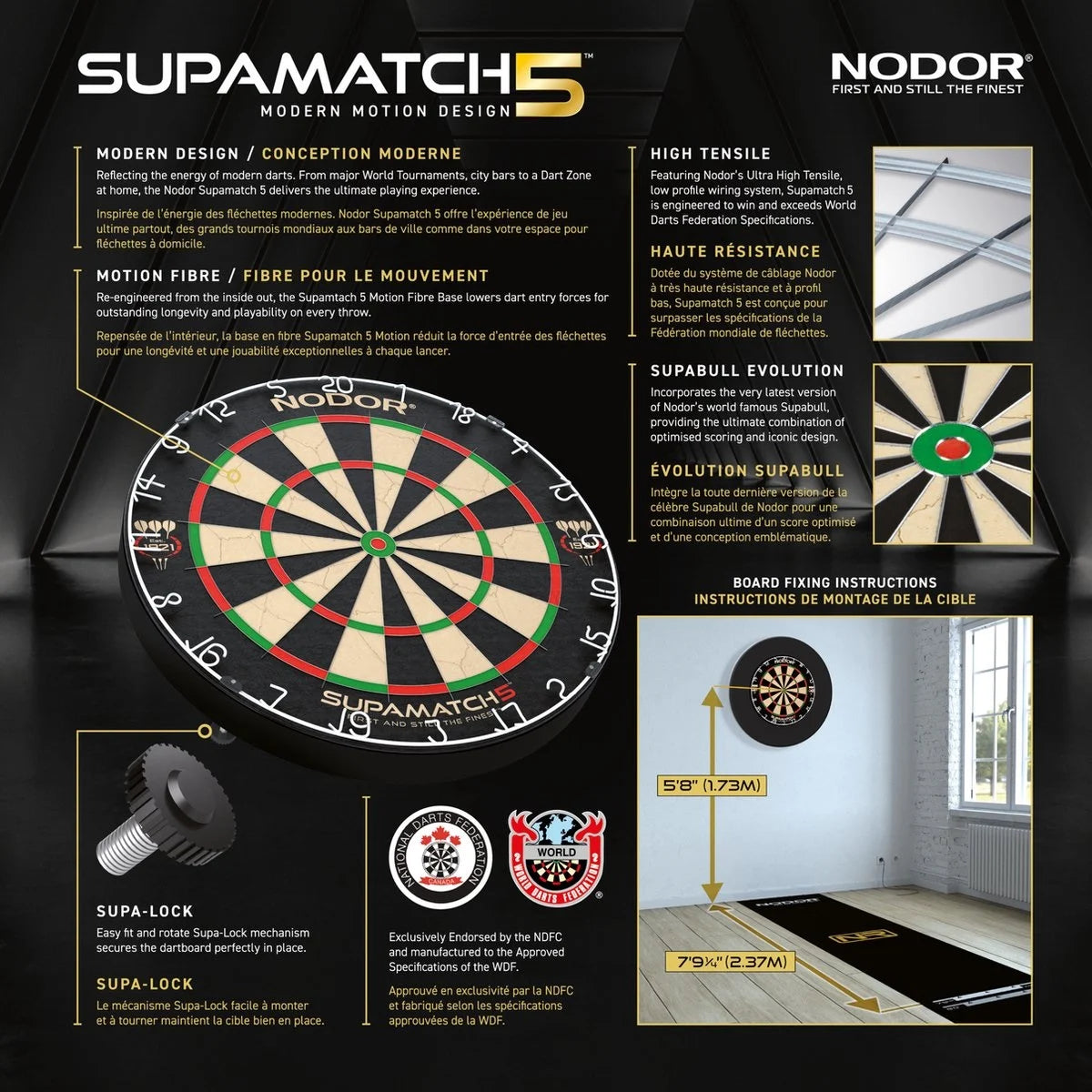 Dartbord Nodor Supamatch 5