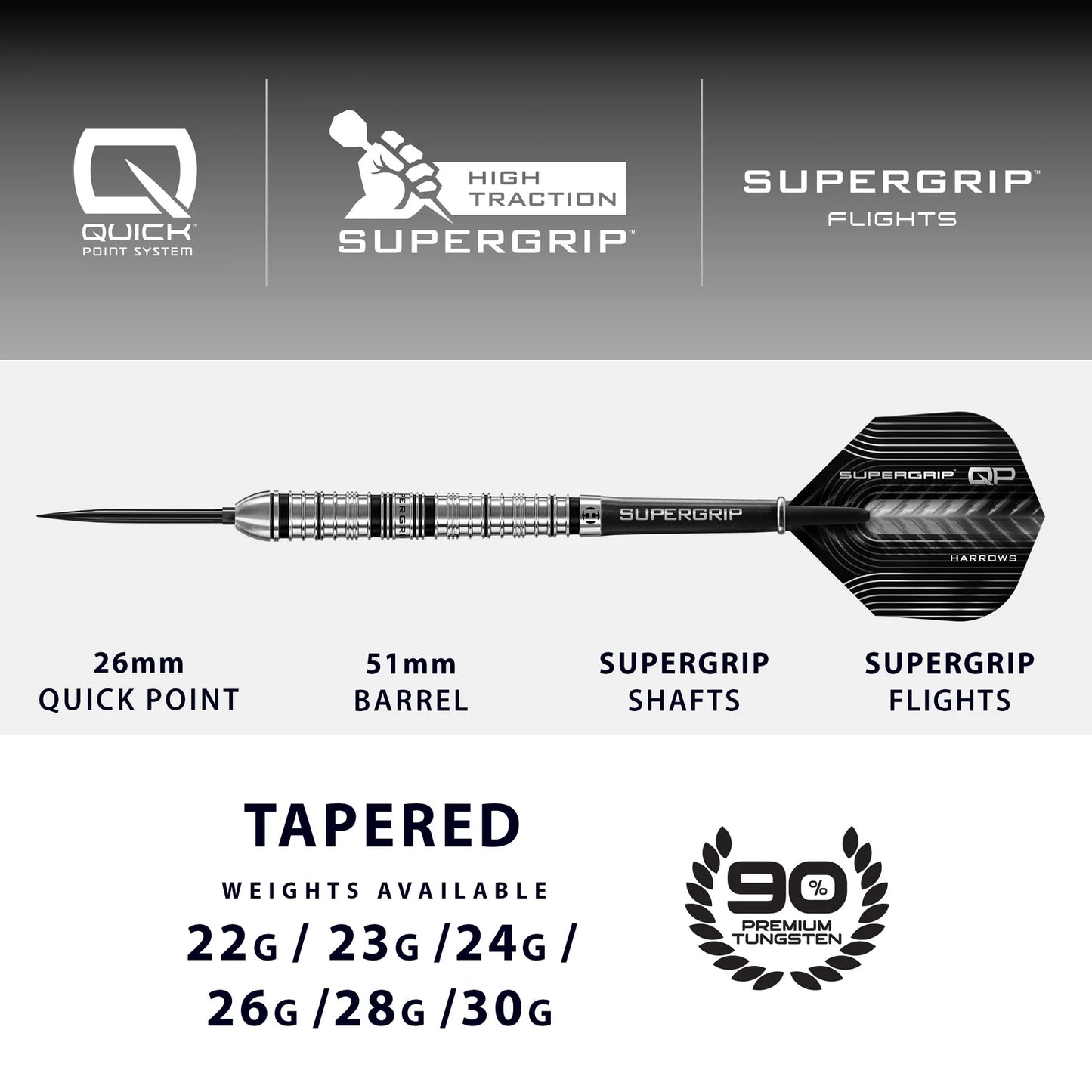 Harrows Supergrip Quick Point 90%