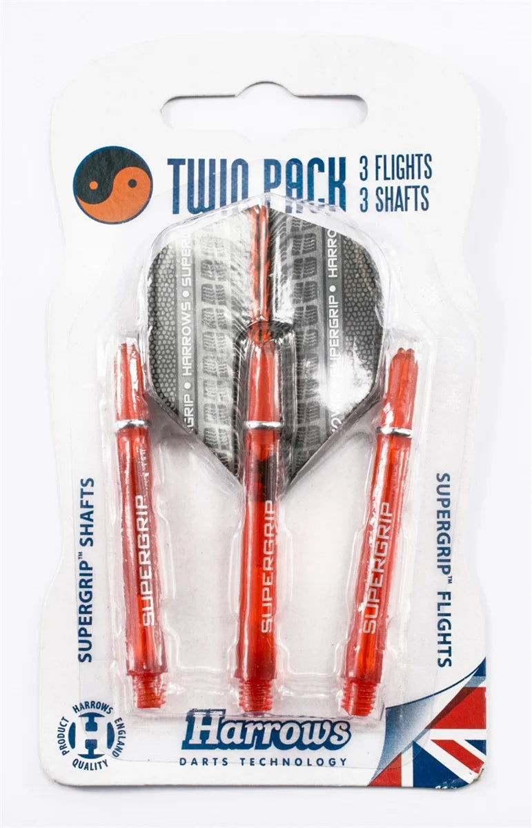 Harrows Flights/Supergrip Shafts Twin pack
