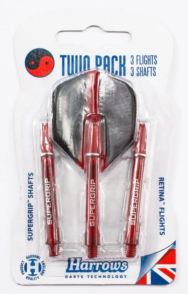 Harrows Flights/Supergrip Shafts Twin pack