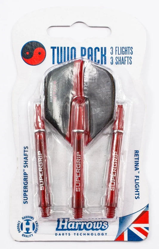 Harrows Flights/Supergrip Shafts Twin pack