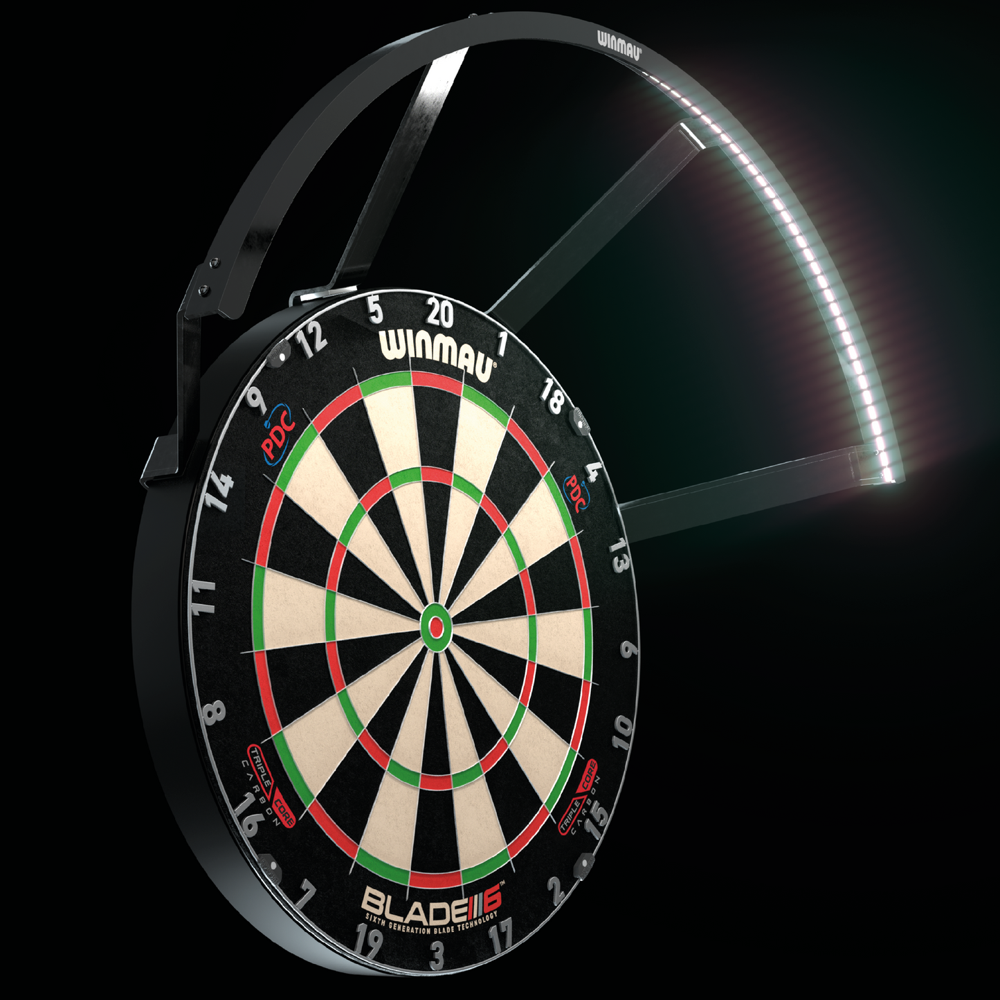 Winmau Polaris 120 dartbord verlichting
