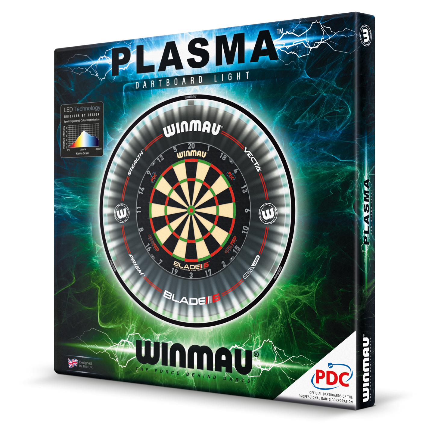 Winmau plasma 360 dartbord verlichting