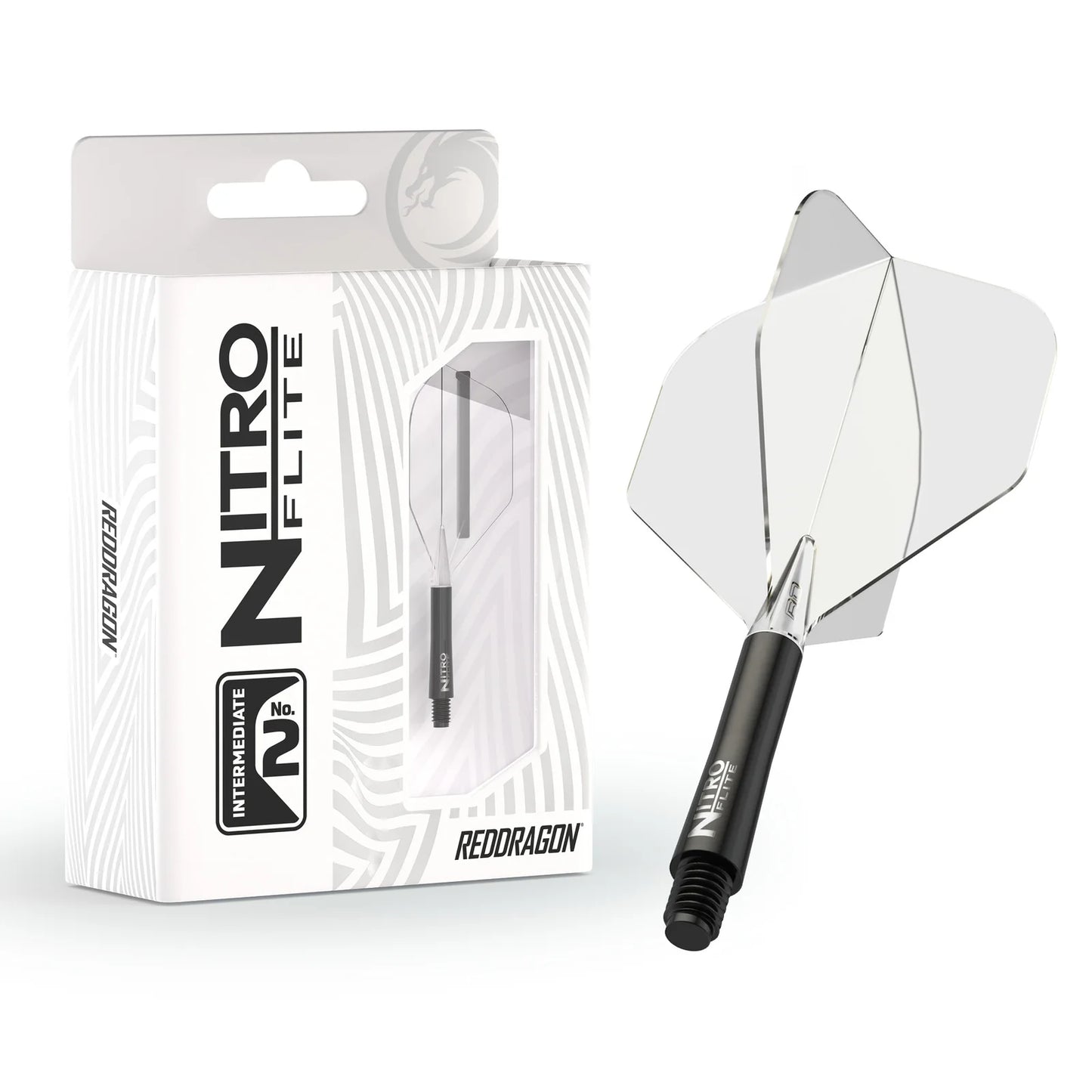 Red Dragon Nitro Dart Flite System White & Clear